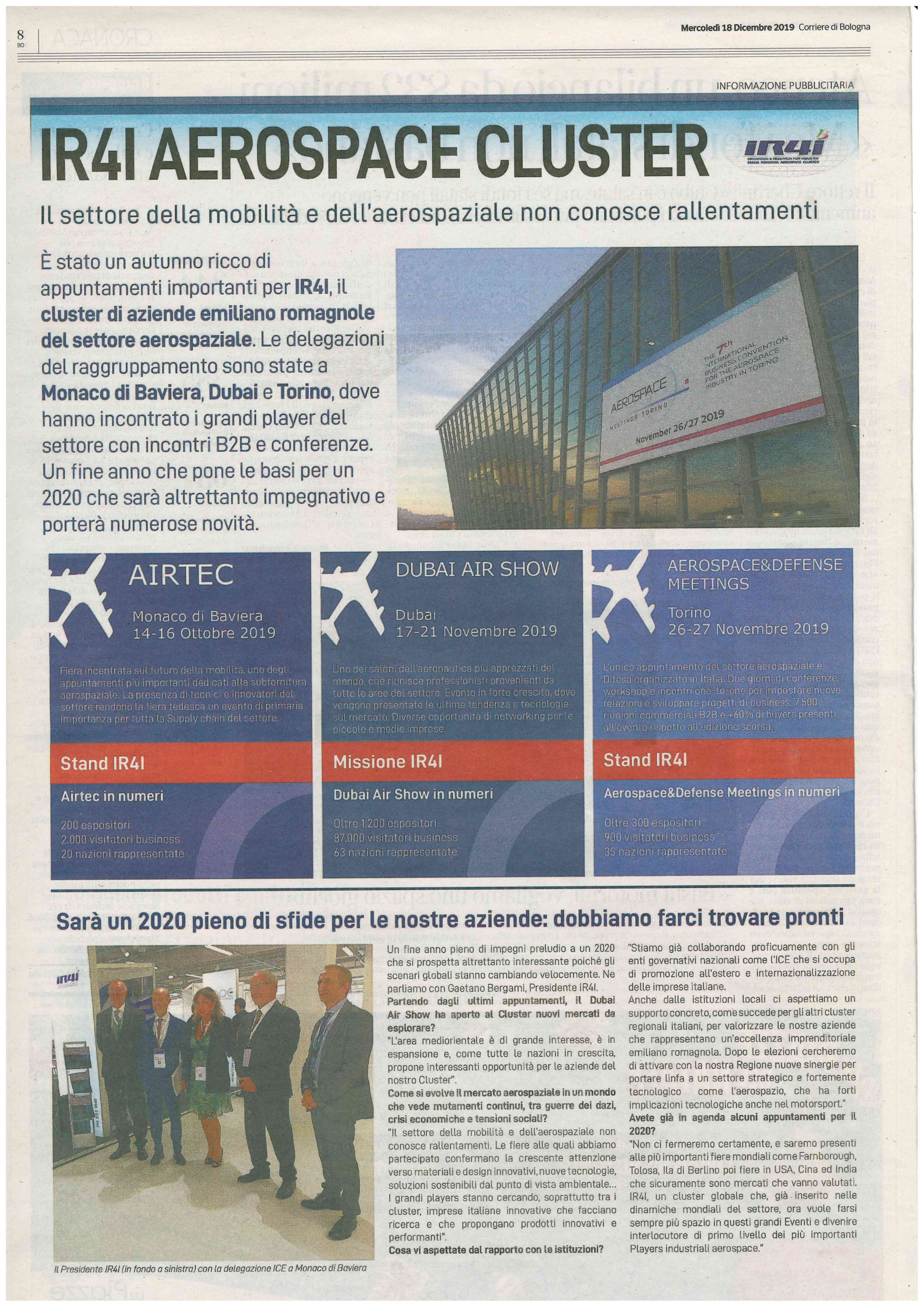 IR4I A MONACO, DUBAI E TORINO
